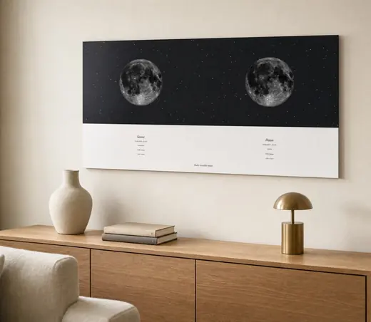 Moon poster — personalisation example